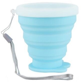 200ML Meng Klauw Siliconen Vouwen Cup Outdoor Cat Claw Telescopische Cup Reizen Outdoor Sport Water Cup Draagbare Met Cover blauw