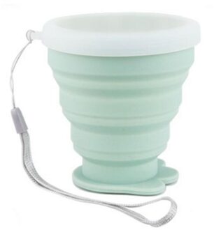 200ML Meng Klauw Siliconen Vouwen Cup Outdoor Cat Claw Telescopische Cup Reizen Outdoor Sport Water Cup Draagbare Met Cover groen