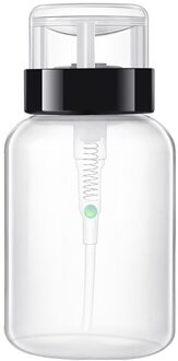 200ml Nagellak Lege Plastic Fles Alcohol Liquid Remover Pomp Water Dispenser Fles Nail UV Gel Cleaning Tool zwart
