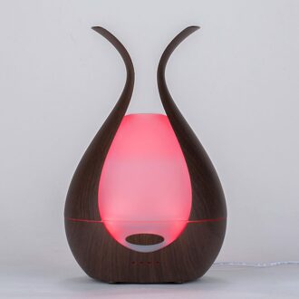 200Mlaroma Essentiële Olie Diffuser Aromatherapie Air Mist Luchtbevochtiger Led Licht diep Wood