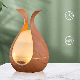 200Mlaroma Essentiële Olie Diffuser Aromatherapie Air Mist Luchtbevochtiger Led Licht licht Wood