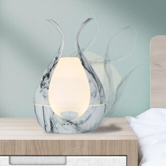200Mlaroma Essentiële Olie Diffuser Aromatherapie Air Mist Luchtbevochtiger Led Licht Marble Wood