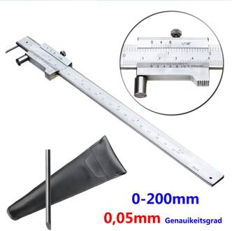 200mm Meet Schaal Heerser 0.05mm Nauwkeurige Parallelle Lijn Digitale Schuifmaat Carbon staal + Rvs voor Ijzer hout