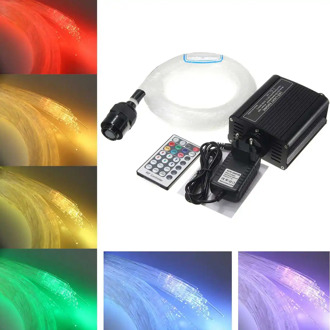 200Pcs?0.75mm?x?2m Colorful Fiber Optic Lights RGB Twinkle LED Star Ceiling Light Kit For Fiber Optic Light Engine Machine