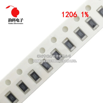 200pcs 1% 1206 SMD resistor 0R ~ 10M 1/4W 0 0.1 1 10 100 150 220 330 ohm 1K 2.2K 10K 100K 0R 1R 10R 100R 150R 220R 330R 1M 10M