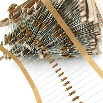 200PCS 1/4W Carbon Film Resistors 5% 1R-10M 10R 47R 100R 220R 1K 10K 4K7 100K 560K 1M 3M3 ohm Color Ring Resistance