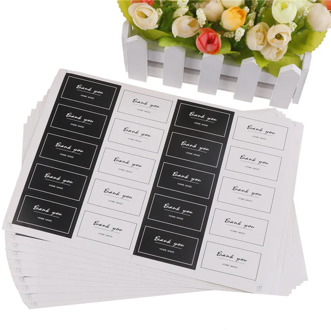 200pcs/10 sheets 5*2.7CM THANK YOU sticker Vintage Stickers Kraft Label Sticker DIY Hand Made For Gift Cake Baking Sealing tag