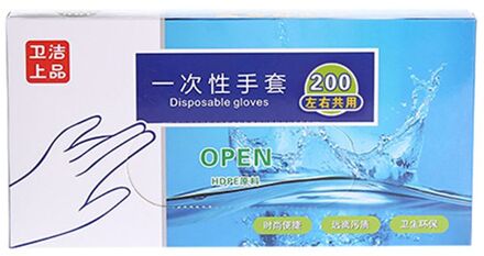 200Pcs/100Pcs Plastic Grote Wegwerp Polyethyleen Clear Handschoenen Voedsel Omgaan Koken Schoonmaken Keuken Restaurant Bbq Accessoire 200stk