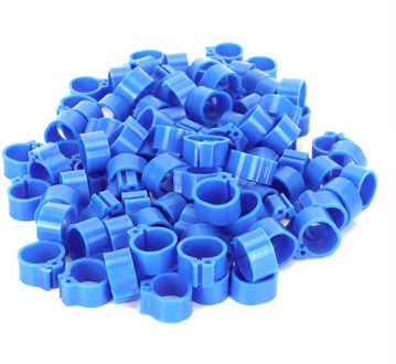200Pcs 10Mm Duiven Geen Woord Been Gevogelte Voet Clip Identificatie Vogels Levert Vogelkooi Woondecoratie Blauw