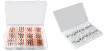 200PCS 22-18 AWG Red /200PCS 26-24 AWG White Solder Seal Wire Connectors , Heat Shrink Butt Connectors