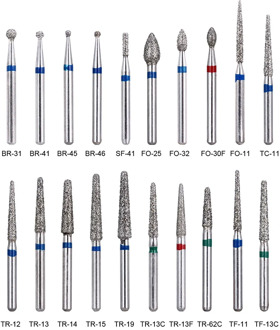 200pcs/40Boxes Dental Diamond Burs Drill Dental Burs Dia-burs for High Speed Handpiece Medium FG 1.6M Dentist