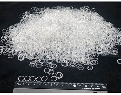 200Pcs/500Pcs/1000Pcs Hair Tie Band Vrouwen Paardenstaart Houder Kleine Transparante Elastische Rubber Clear Haarband hoofddeksels 1000 stk