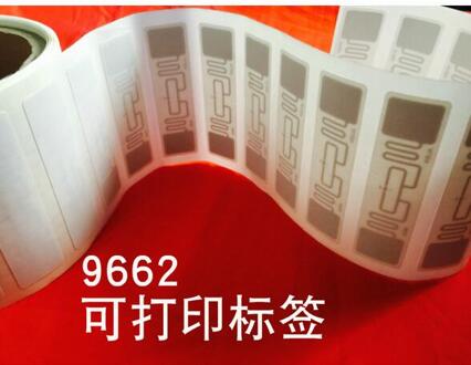 200Pcs Aline 9662 Rfid Uhf Adhesive Tag Aline H3 Chip Inlay 860-960Mhz 6M uhf Inlay Stickers Grootte 73.5x21.2mm
