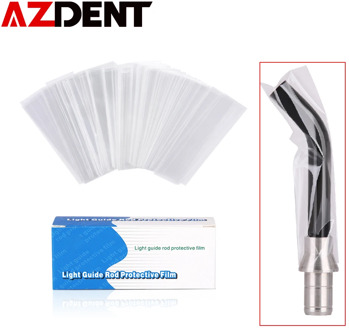 200pcs/box Disposable Dental Light Curing Head Plastic Covers Light Guide Rod Protective Film 7cm*2cm