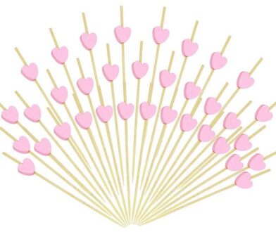 200Pcs Cocktail Sticks 4.7 Inch Bamboe Houten Tandenstokers Handgemaakte Party Buffet Cupcake Toppers Feestartikelen Voor Spies