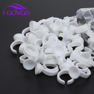 200pcs False Eyelashes Tools & Accessories Glue Ring Eye Lash Building Tool for Professional Eyelashes Artist