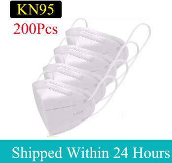 200Pcs KN95 Face Mask Respirator Mascarillas FFP2 Breathable Anti-Dust Mouth Masks Up To 95% Filterability Close To FFP3