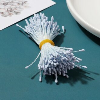 200Pcs Mini Parel Meeldraden Suiker Handgemaakte Kunstmatige Bloem Voor Bruiloft Decoratie Diy 3Mm Meeldraden Stamper Bloemen Decoratie Thuis licht blauw