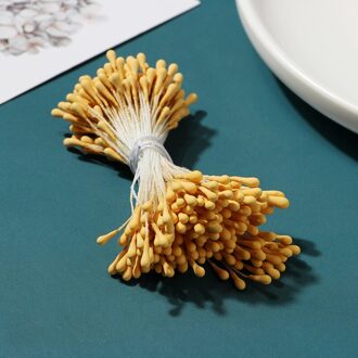 200Pcs Mini Parel Meeldraden Suiker Handgemaakte Kunstmatige Bloem Voor Bruiloft Decoratie Diy 3Mm Meeldraden Stamper Bloemen Decoratie Thuis oranje