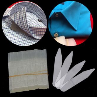 200Pcs Plastic Kraag Blijft Baleinen Verblijf Botten Shirt Mannen Clear Kraag Blijft R2LE