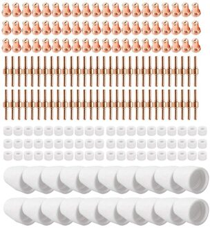 200Pcs PT-31 JG-40 WSD-LG40 Plasma Elektrode Tips Nozzle Uitgebreide Lijkwade Shield Cup Kit ForCUT50D 50 40 Plasma Cutter