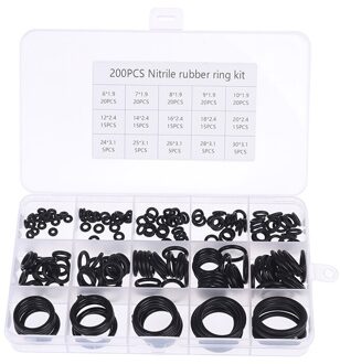 200Pcs Rubber O-Ring Washer Assortiment Set Hydraulische Sanitair Pakking Kit