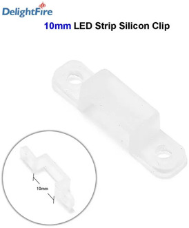 200pcs Silicon LED Light Strip Mounting Bracket Fixing Clip For Fixing 10mm Wide Waterproof 3528 5050 LED Light Strip