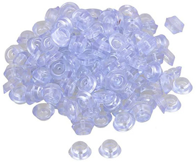 200Pcs Silicone Round 20x8x12mm Door Stopper Bumpers Self-adhesive Wall Protectors Furniture Feet Pads