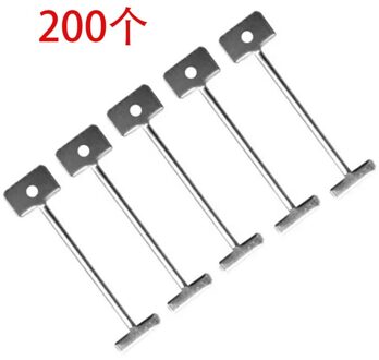 200Pcs Tegel Leveling Systeem Voor Tegels Leggen Herbruikbare Stalen Naalden Vloeren Vervangbare Pin Betegelen Bouw Gereedschap