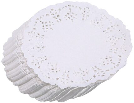 200Pcs Thuis Birthday Party Keuken Kant Papier Kleedjes/Doyley Mat Vintage Servet Uitgeholde Cake Pad 4 Size Placemats papier Matten 14cm diam