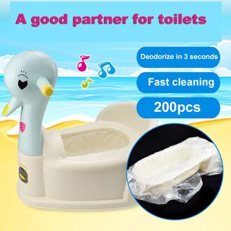 200Pcs Universele Zindelijkheidstraining Wc-bril Bin Tassen Reizen Potties Liners Wegwerp Met Koord Handig Gebruik Draagbare