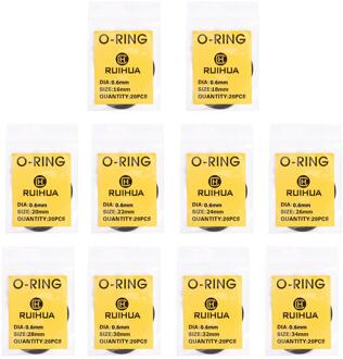 200Pcs Waterdicht 0.5Mm/0.6Mm/0.7Mm O-Ring Horloge Terug Seal Cover Pakkingen Horloge reparatie Tools Waterdichte O-Ring 0.6 MM