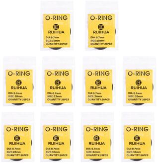 200Pcs Waterdicht 0.5Mm/0.6Mm/0.7Mm O-Ring Horloge Terug Seal Cover Pakkingen Horloge reparatie Tools Waterdichte O-Ring 0.7 MM