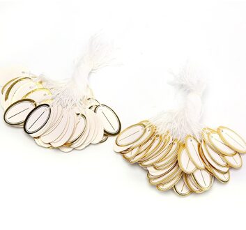 200Pcs X Blank Prijs Hang Tag Papier Label Tag Prijs Display Prijs Labels Prijzen Tags Met Strings