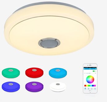 200W 40Cm Wifi Moderne Led Plafondlamp App Bluetooth Muziek Licht Thuis Smart Plafondlamp Ondersteuning Google/alexa ~ Afstandsbediening 220v Full Voltage