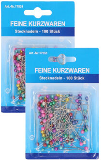 200x Gekleurde kopspelden 35 mm