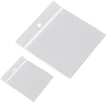 200x Gripzakjes/verpakkingszakjes 40 x 40 mm en 100 x 100 mm Transparant