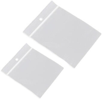 200x Gripzakjes/verpakkingszakjes 40 x 40 mm en 55 x 65 mm Transparant
