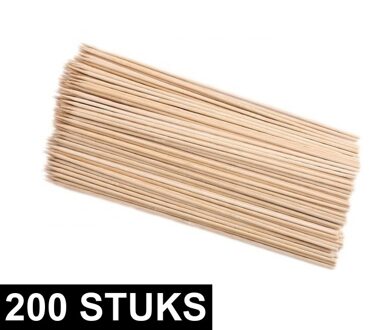 200x Houten hapjes prikkers 25 cm - prikkers (sate)