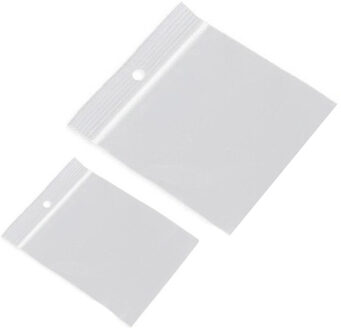 200x Kleine verpakkingszakjes met luchtdichte druksluiting/gripsluiting 55 x 65 mm en 100 x 100 mm