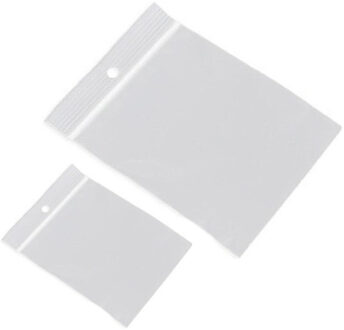 200x Kleine verpakkingszakjes met luchtdichte druksluiting/gripsluiting 55 x 65 mm en 90 x 100 mm