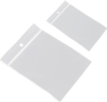 200x Kleine verpakkingszakjes met luchtdichte druksluiting/gripsluiting 70 x 100 mm en 40 x 60 mm