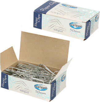 200x stuks grote zilveren paperclips 50 mm - Paperclip Zilverkleurig