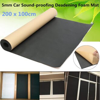 200X100Cm 5Mm Auto Sound Deadener Mat Geluidsisolerende Motorkap Isolatie Deadening Hood Motor Firewall Warmte schuim Katoen Sticker