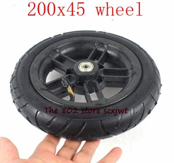 200x45 Opgeblazen Wiel en hub en binnenband 200*45 Voor E-twow S2 Scooter M8 m10 Pneumatische Wiel 8 "Scooter Rolstoel Lucht Wiel inner hole 10 mm