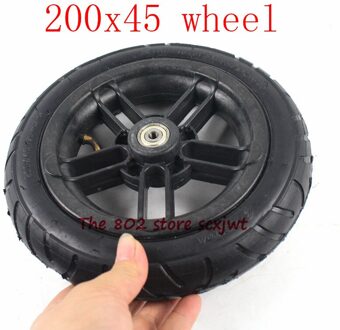 200x45 Opgeblazen Wiel en hub en binnenband 200*45 Voor E-twow S2 Scooter M8 m10 Pneumatische Wiel 8 "Scooter Rolstoel Lucht Wiel inner hole 8 mm