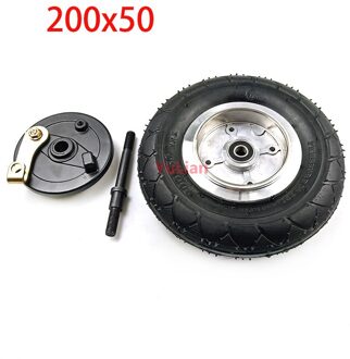 200X50 Met Trommelrem 8 "Pneumatische Wiel Met Uitbreiding Rem Voor Elektrische Scooter Aluminium Wiel Rem
