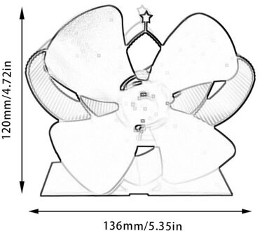 201 Mini 4-Blade Warmte Aangedreven Houtkachel Fan Thermische Power Haard Ventilator Warmte Levert Houtkachel Fan Self-Aangedreven