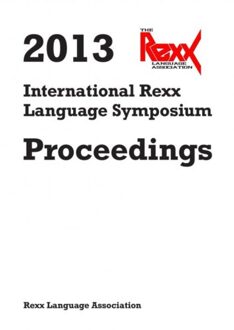 2013 International Rexx Language Symposium Proceedings - Rexx Language Association