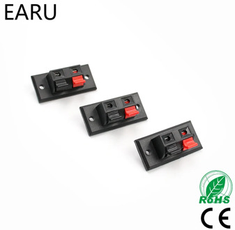 2017 Hot 5 Pcs 2 Positions Connector Terminal Push in Jack Spring Load Audio Speaker Terminals Plug Socket LED Aging Tester